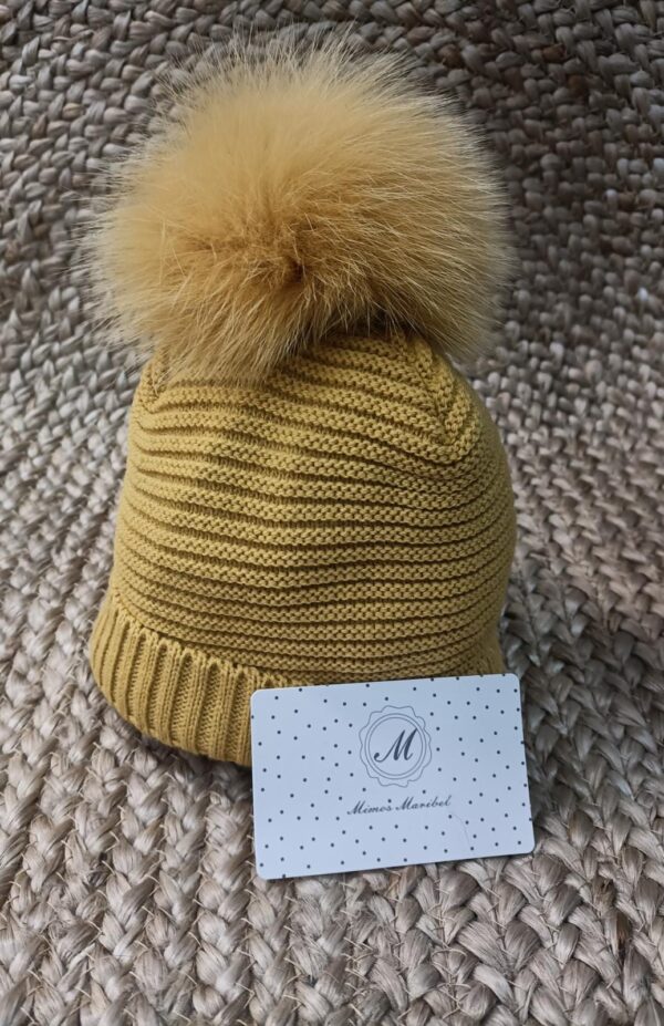 Gorro tapaorejas (color-mostaza) “COUNTRY SENSAT” (lana)