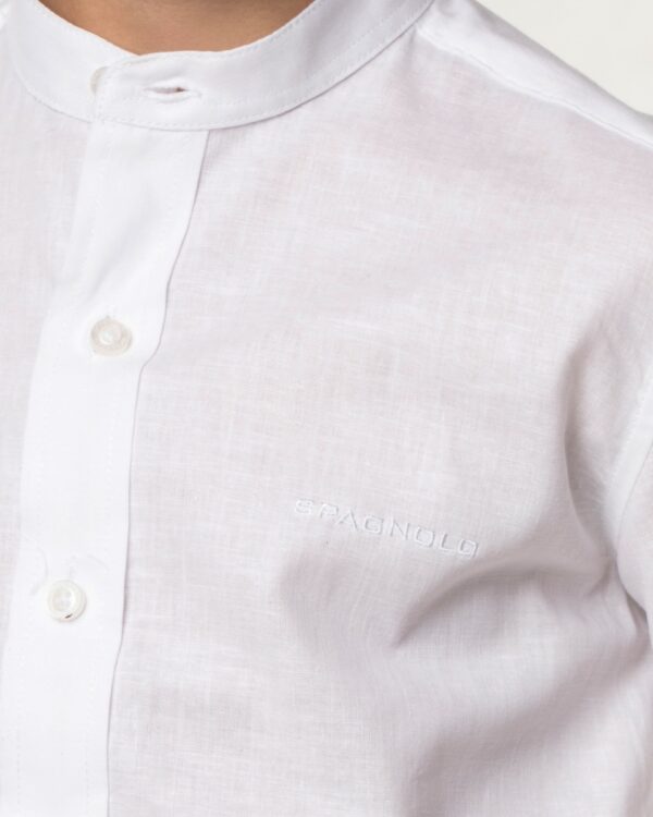 Camisa cuello mao lino liso - Imagen 4