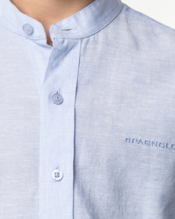 Camisa cuello mao lino lisa - Imagen 4