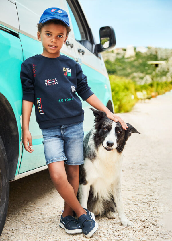 Pantalón corto tejano ECOFRIENDS bolsillos niño