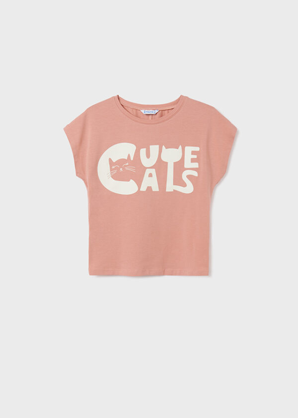 Camiseta manga corta cute cats chica