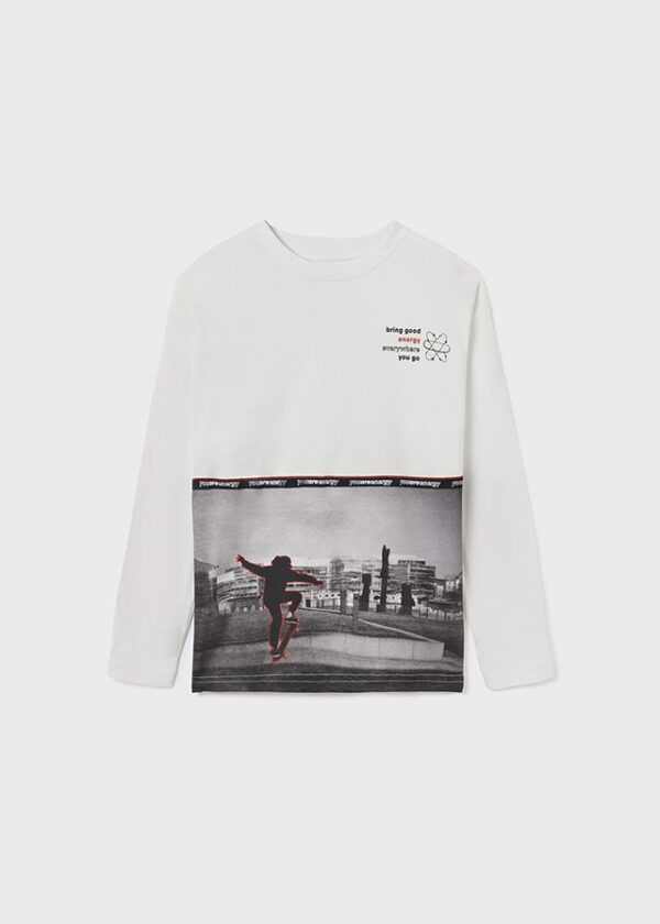 Camiseta manga larga con gráfica para chico ECOFRIENDS