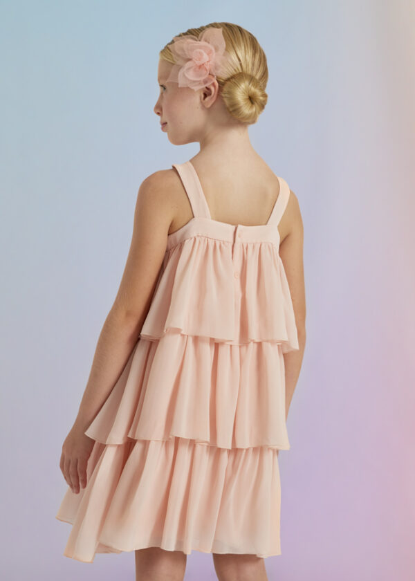 Vestido de gasa con volantes para niña. - Imagen 3