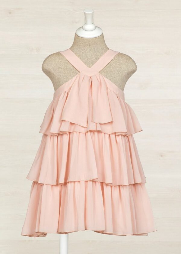 Vestido de gasa con volantes para niña. - Imagen 4