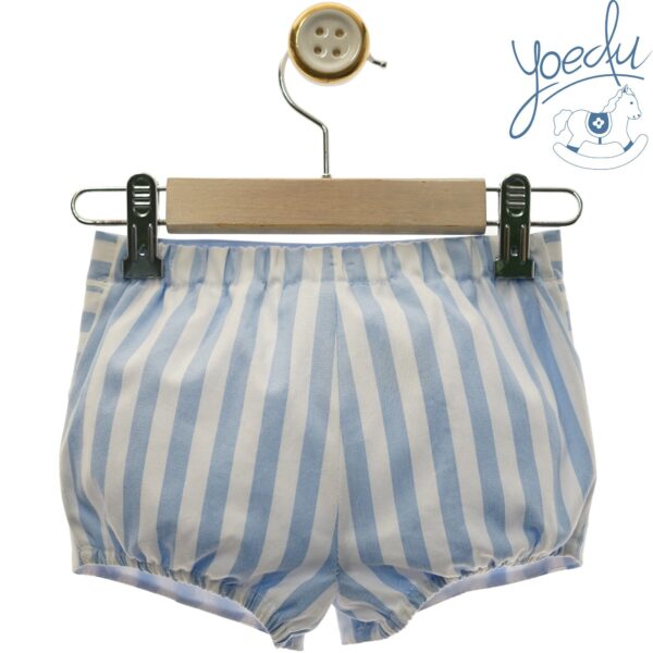 Pantalon bebe rayas celeste - Imagen 3