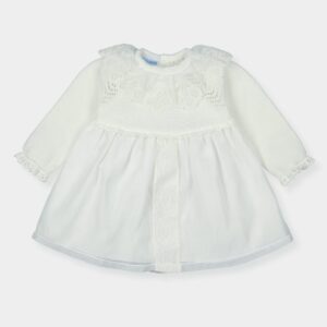 VESTIDO PUNTO Y TEJIDO ESPECIAL MUSELINA BORDADA JAZMIN