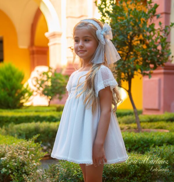 Vestido ceremonia verde empolvado C.B.G