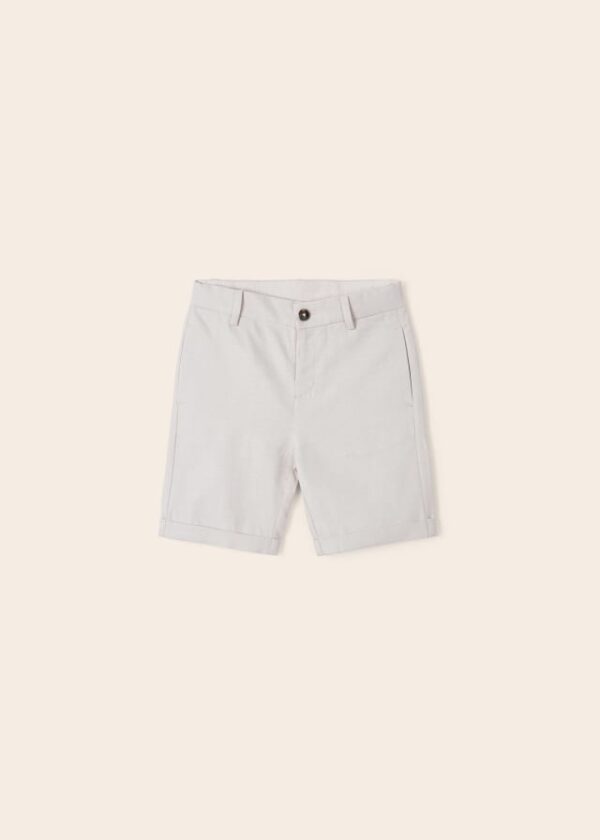 Bermuda con cintura ajustable en lino para niño - Imagen 4