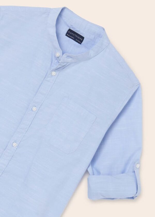 Camisa con cuello mao de algodón sostenible para chico - Imagen 8