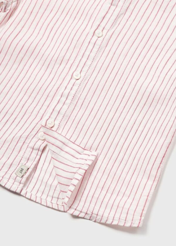 Camisa manga corta con motivo bordado y cuello mao para bebé - Imagen 4