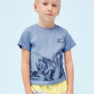 Camiseta de manga corta con motivo estampado para niño