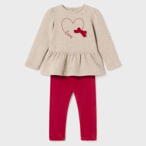 Conjunto 2 piezas legging terciopelo bebé
