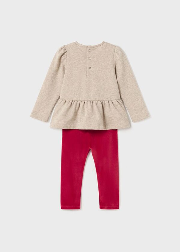 Conjunto 2 piezas legging terciopelo bebé - Imagen 3
