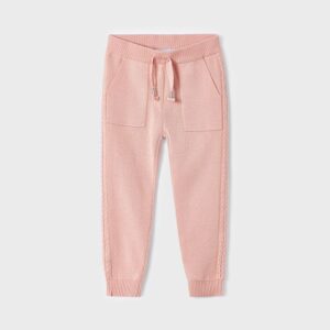 Pantalón jogger tricot niña nude