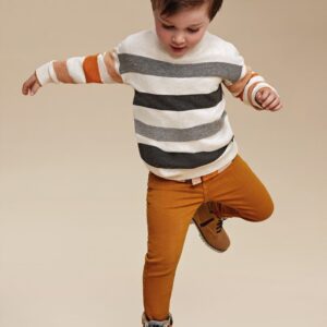 Pantalón sarga skinny fit niño ocre
