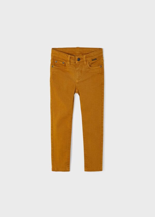 Pantalón sarga skinny fit niño ocre - Imagen 3