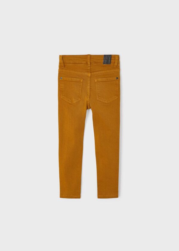 Pantalón sarga skinny fit niño ocre - Imagen 4