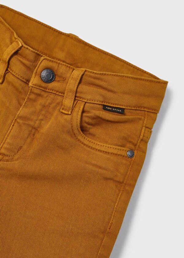 Pantalón sarga skinny fit niño ocre - Imagen 5