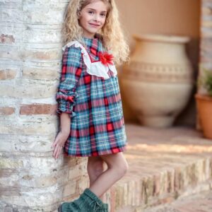 Vestido Infantil cuadros rojos "Familia Valentino" de Marta y Paula