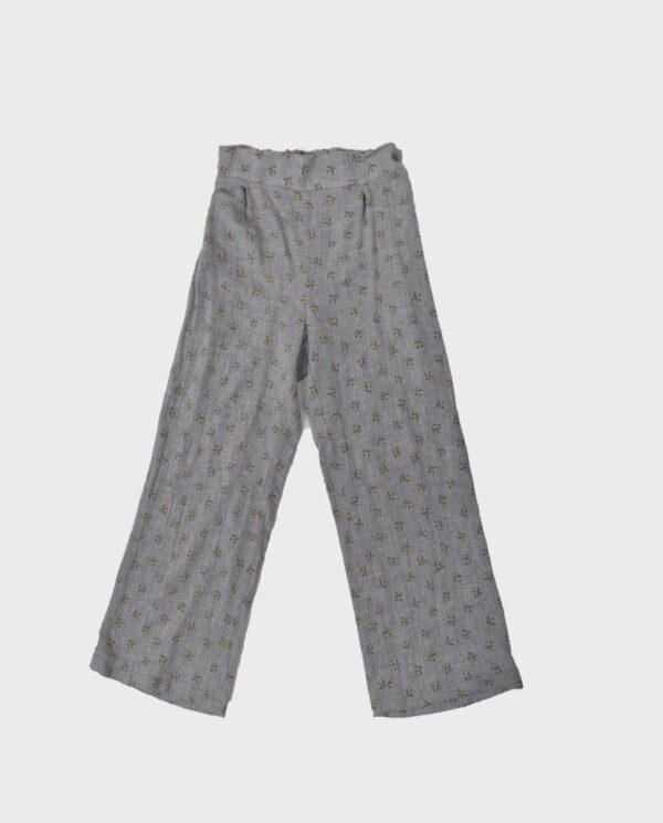 Pantalón niña florecillas mostazas - Imagen 4