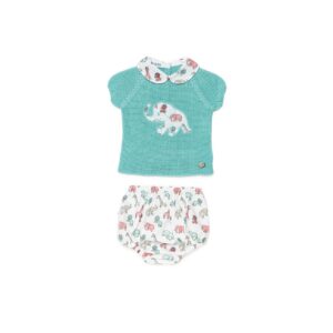 Conjunto Braga Tela Elefantes