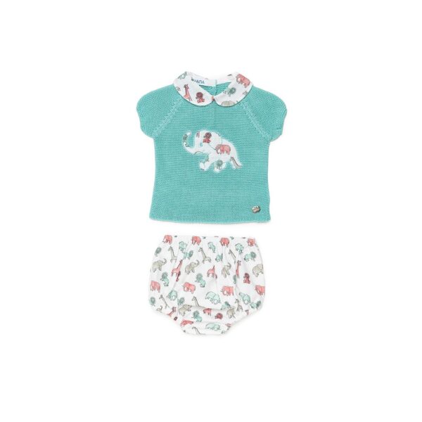 Conjunto Braga Tela Elefantes