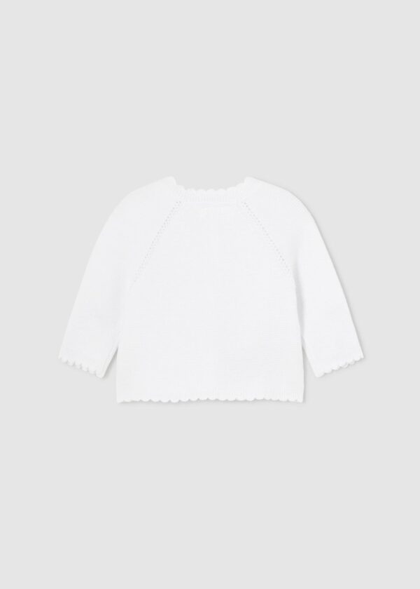 Rebeca larga tricot blanco - Imagen 3