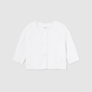 Rebeca larga tricot blanco