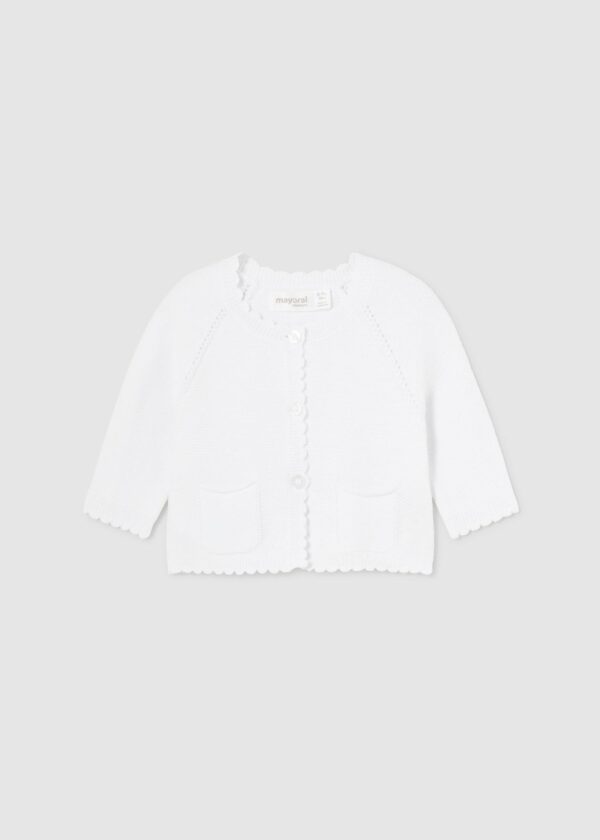 Rebeca larga tricot blanco