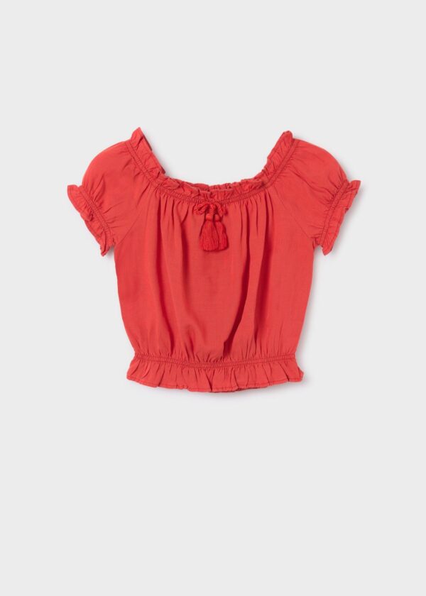 Top falso lino, color Teja - Imagen 3