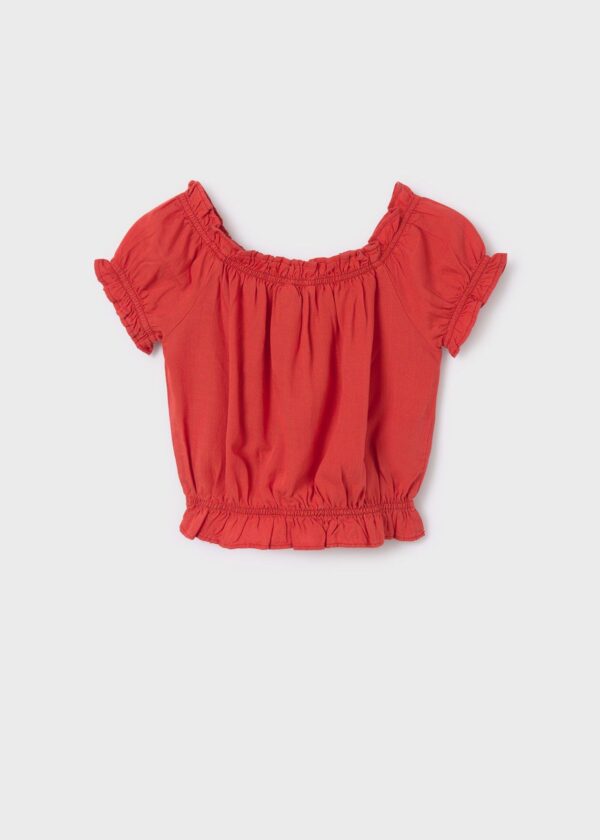 Top falso lino, color Teja - Imagen 4