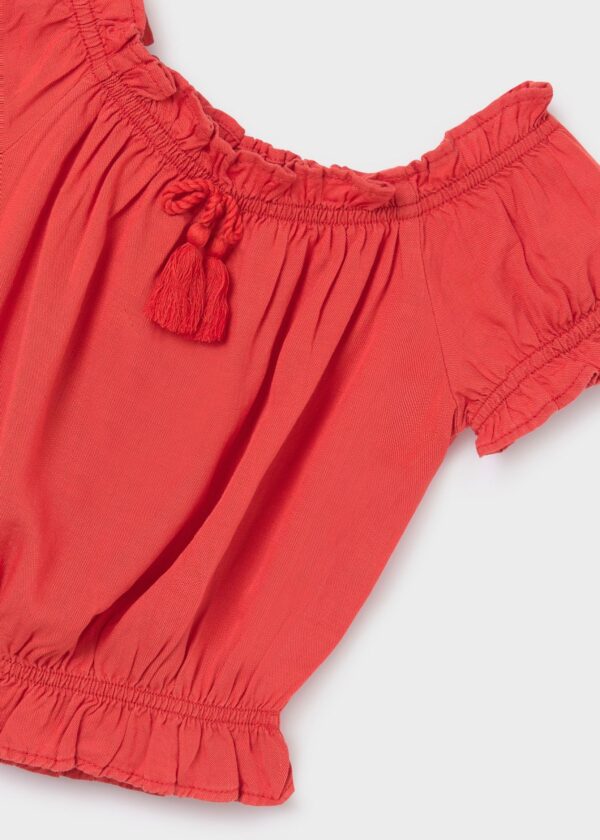 Top falso lino, color Teja - Imagen 5