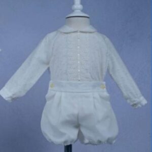 Conjunto Camisa Organza, Topos Y Pantalón