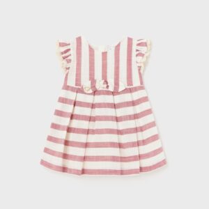 Vestido rayas lino bebé