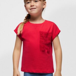 Camiseta bolsillo croché niña