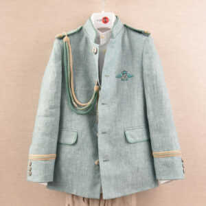 TRAJE ALMIRANTE LINO MAO 3 PIEZAS, Verde/Arena