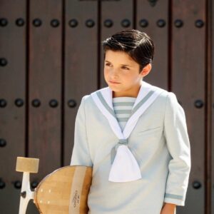 TRAJE MARINERO, Celeste con Pantalón celeste.