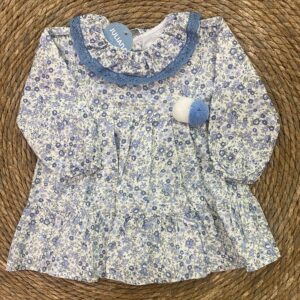 Vestido Enterizo Florecitas Vol. Puntilla