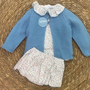 Conjunto Chaqueta Niña Falda Ramitas