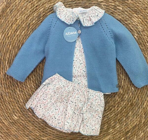 Conjunto Chaqueta Niña Falda Ramitas