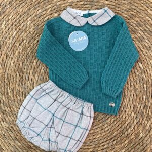 Conjunto Pantalón Cuadros Recogidas