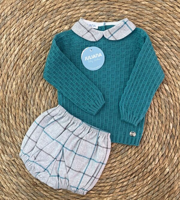 Conjunto Pantalón Cuadros Recogidas