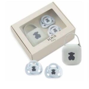 Set 2 Chupetes + Caja Bear , Celeste