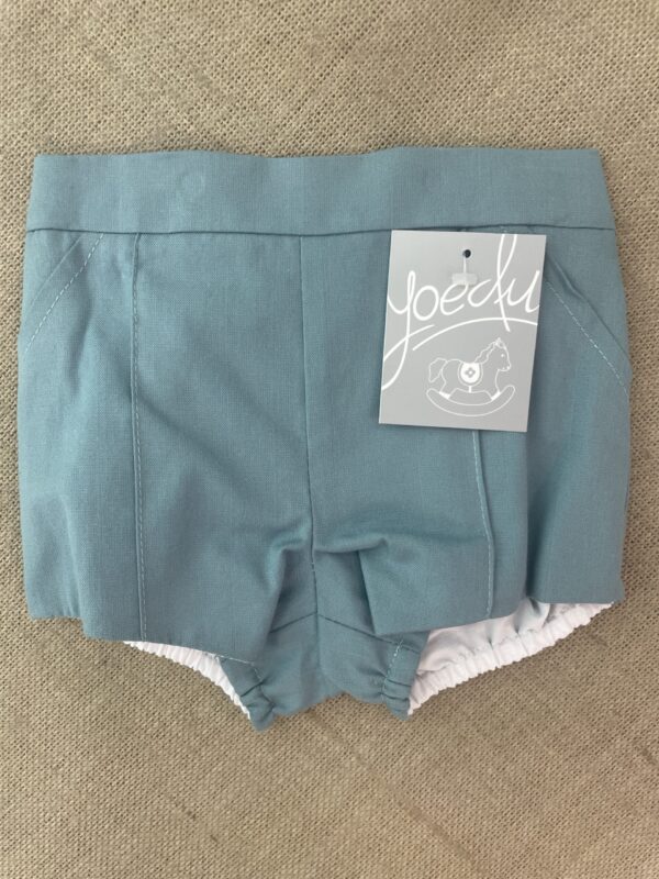 Pantalon bebe verde empolvado