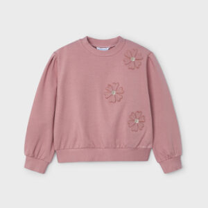 Pullover aplique flor