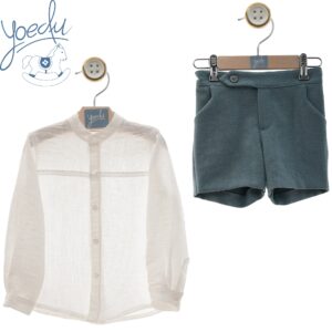 Traje Niño Pantalón Bermuda "Familia Lienzo"