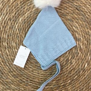 Gorro Pompón, Azul Cielo