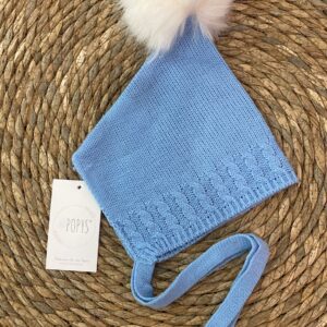 Gorro Pompón, Azul Francia