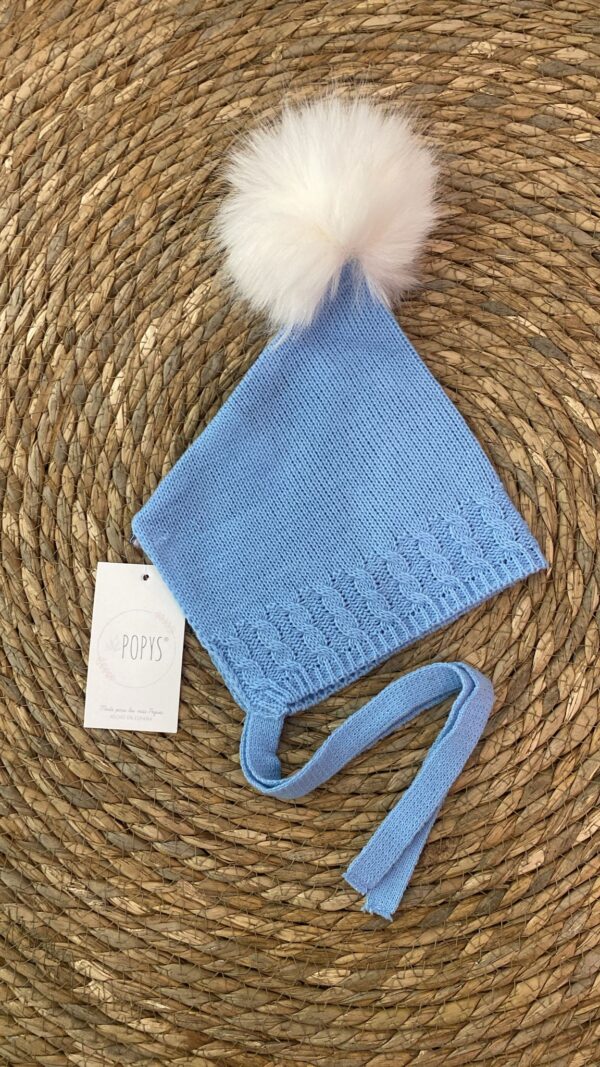Gorro Pompón, Azul Francia