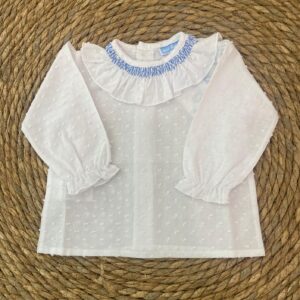 BLUSITA PLUMETI C/CUELLO SMOCK BASIC, Azafata